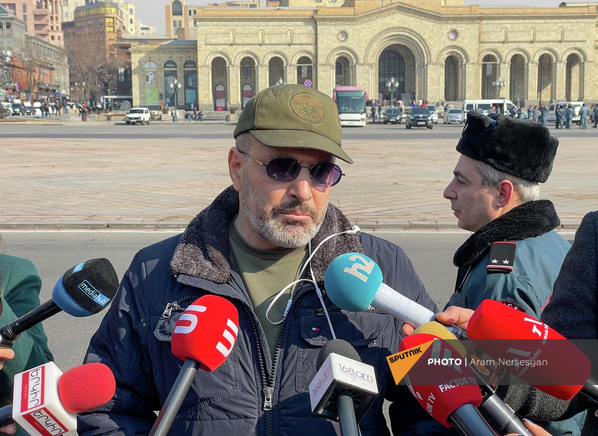 Акция протеста против повышения ОСАГО (31 января 2022). Еревaн - Sputnik Արմենիա, 1920, 31.01.2022