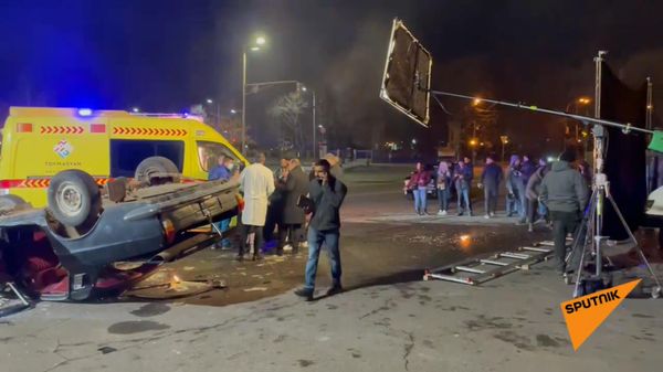 Пожар для клипа на площади Шаумяна - Sputnik Армения
