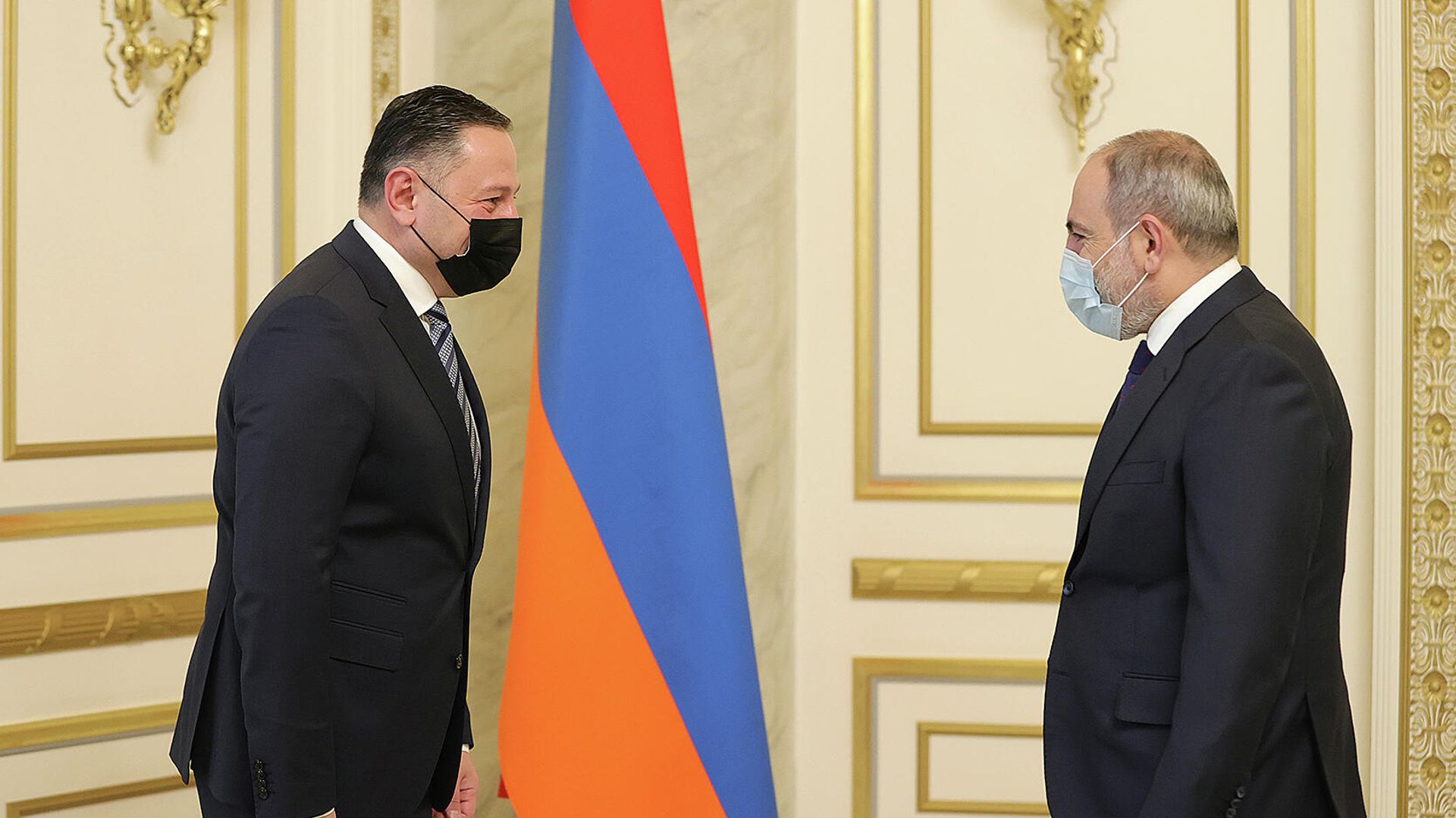 Премьер-министр Никол Пашинян принял министра внутренних дел Грузии Вахтанга Гомелаури (2 февраля 2022). Еревaн - Sputnik Армения, 1920, 02.02.2022