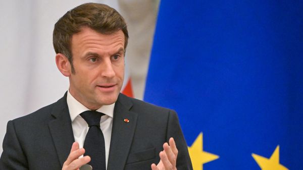 Президент Франции Эммануэль Макрон на пресс-конференции по итогам переговоров с президентом России в Кремле (8 февраля 2022). Москвa - Sputnik Армения