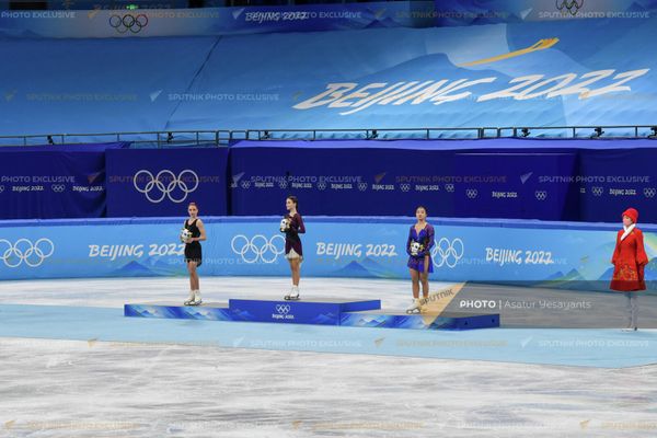 Тройка призеров на церемонии награждения. - Sputnik Армения