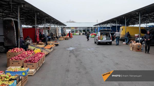 Оптовый рынок сельхозпродукции в селе Айанист - Sputnik Армения