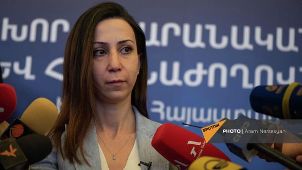 Брифинг главы армянской делегации в ПА Евронест Марии Карапетян (22 февраля 2022). Еревaн - Sputnik Армения