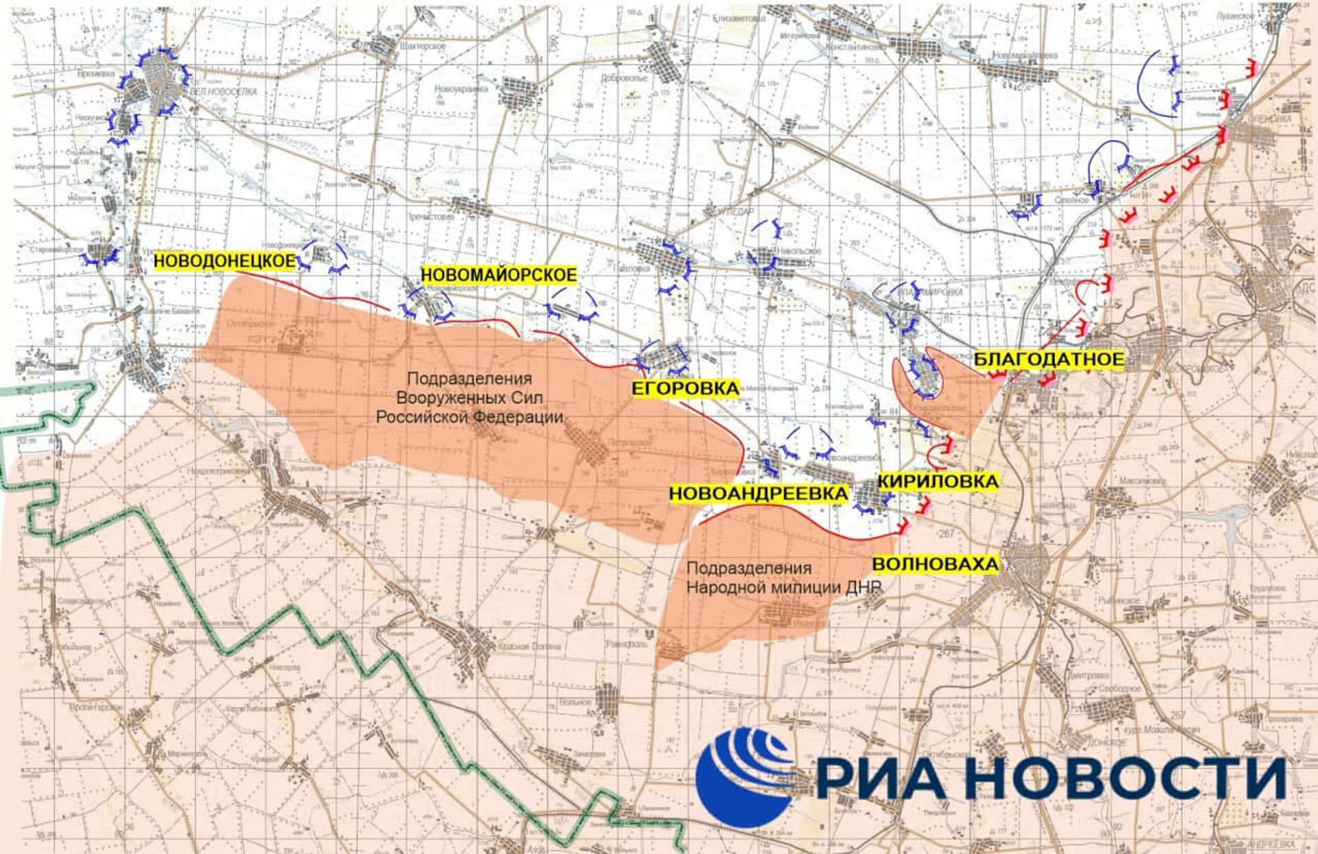Минобороны РФ: российские войска, продолжая наступление, вышли на рубеж Новодонецкое - Новомайорское - Егоровка - Sputnik Армения, 1920, 11.03.2022
