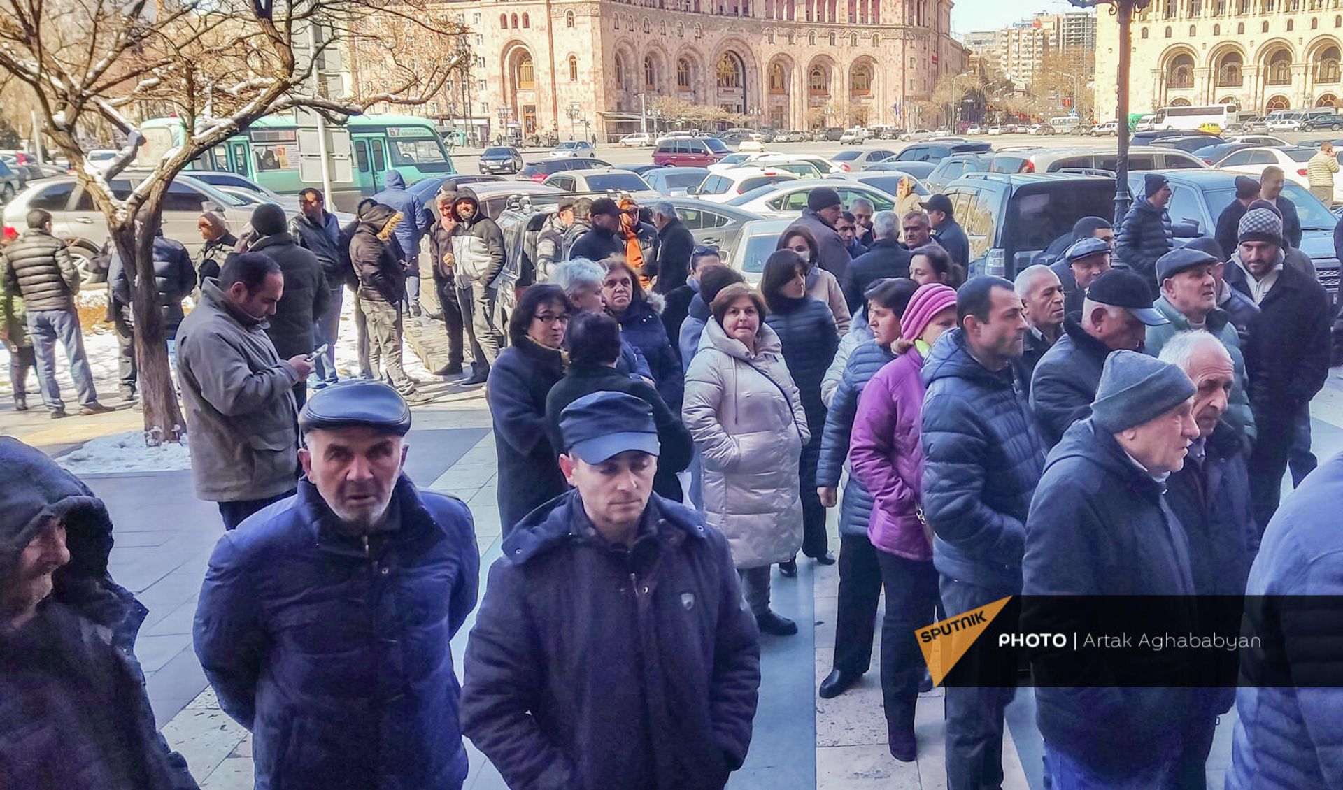 Акция протеста арцахцев на площади Республики (16 марта 2022). Еревaн - Sputnik Արմենիա, 1920, 16.03.2022