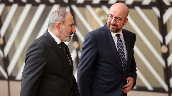 ՀՀ Վարչապետ Նիկոլ Փաշինյանն առանձնազրույց է ունեցել Եվրոպական խորհրդի նախագահ Շառլ Միշելի հետ (6 ապրիլի, 2022թ). Բրյուսել - Sputnik Արմենիա