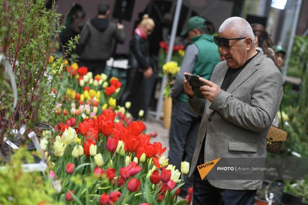 Основные посетители ярмарки - мужчины,  которым сложно определиться с выбором среди всего этого многообразия - Sputnik Армения