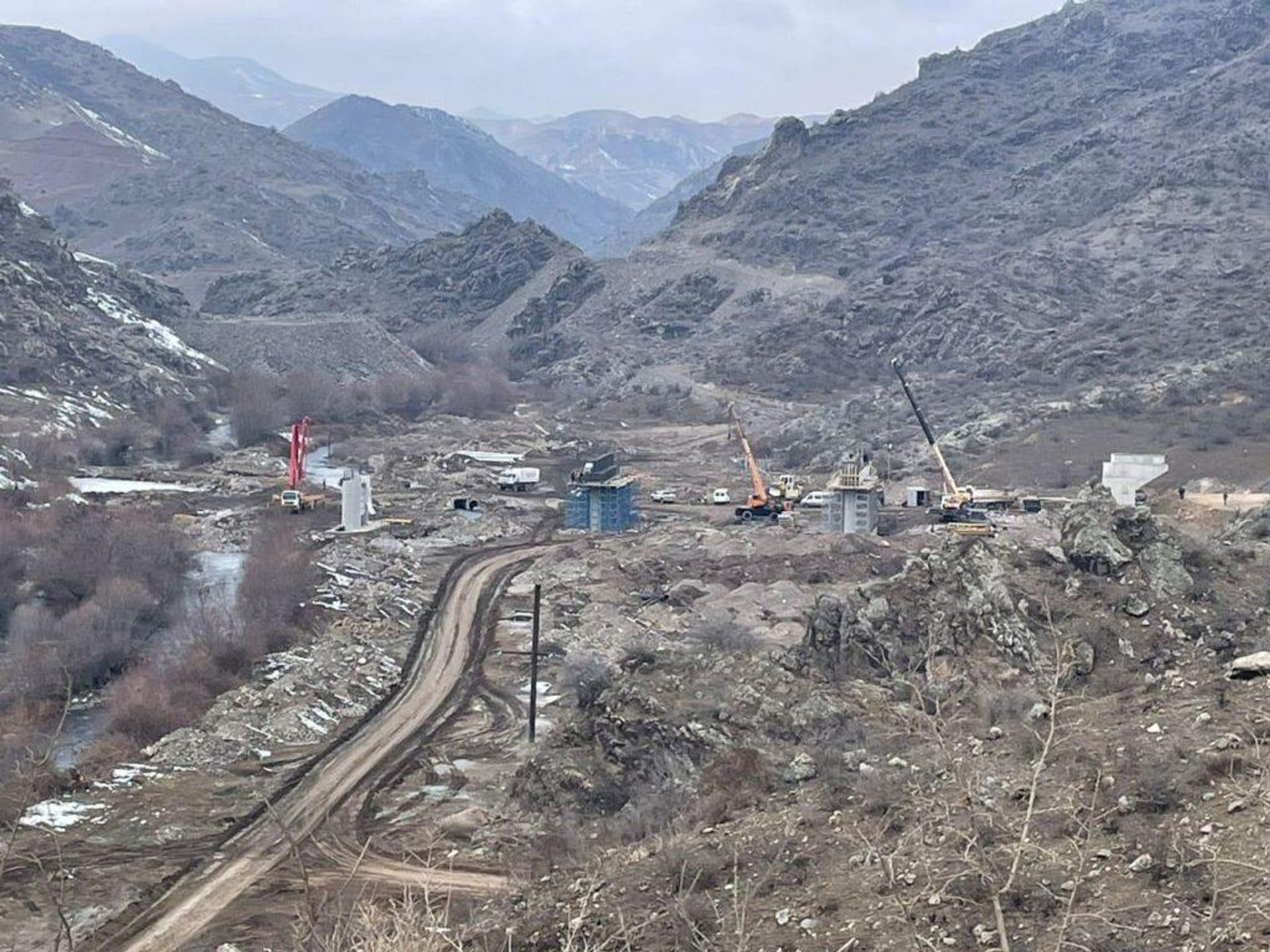 Строительства моста через реку Хакари  - Sputnik Արմենիա, 1920, 20.04.2022