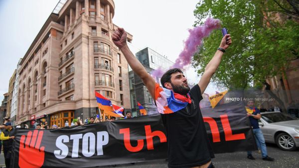 Акция протеста Стоп, Никол (28 апреля 2022). Еревaн - Sputnik Армения