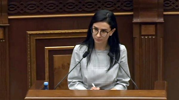 Замминистра юстиции Анна Вардапетян во время правительственного часа в Национальном собрании Армении (24 мая 2019). Еревaн - Sputnik Армения