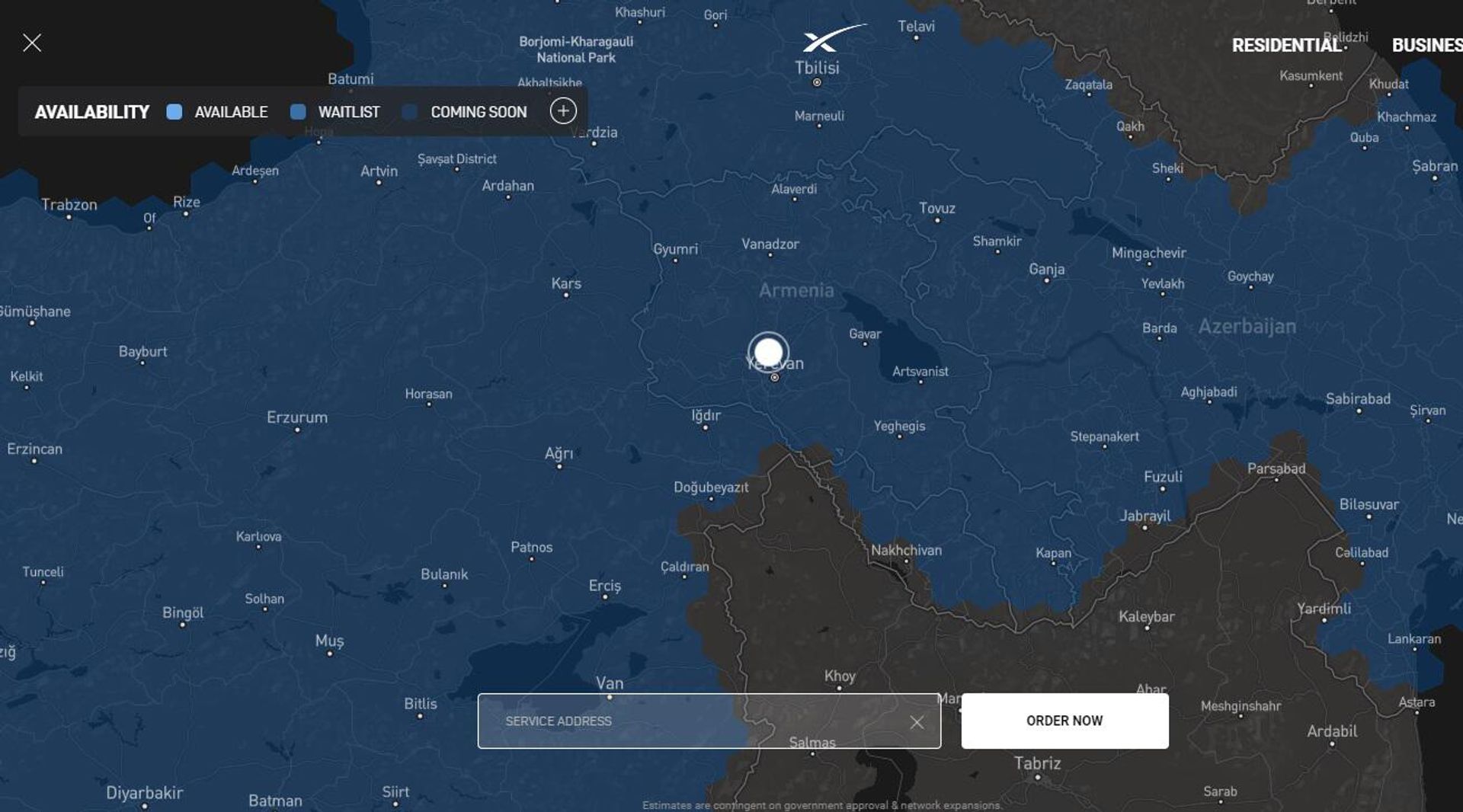 Согласно карте спутникового интернет-провайдера Starlink, в нашем регионе, в том числе и в Армении, с 2023 года будет доступно интернет-соединение Starlink - Sputnik Армения, 1920, 01.07.2022