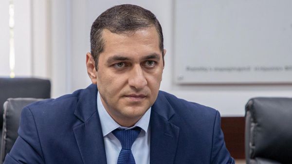 Заместитель министра здравоохранения Артак Джумаян на встрече с соучредителем и вице-президентом компаний Netcaker/BostonGene (23 июня 2022). Еревaн - Sputnik Армения
