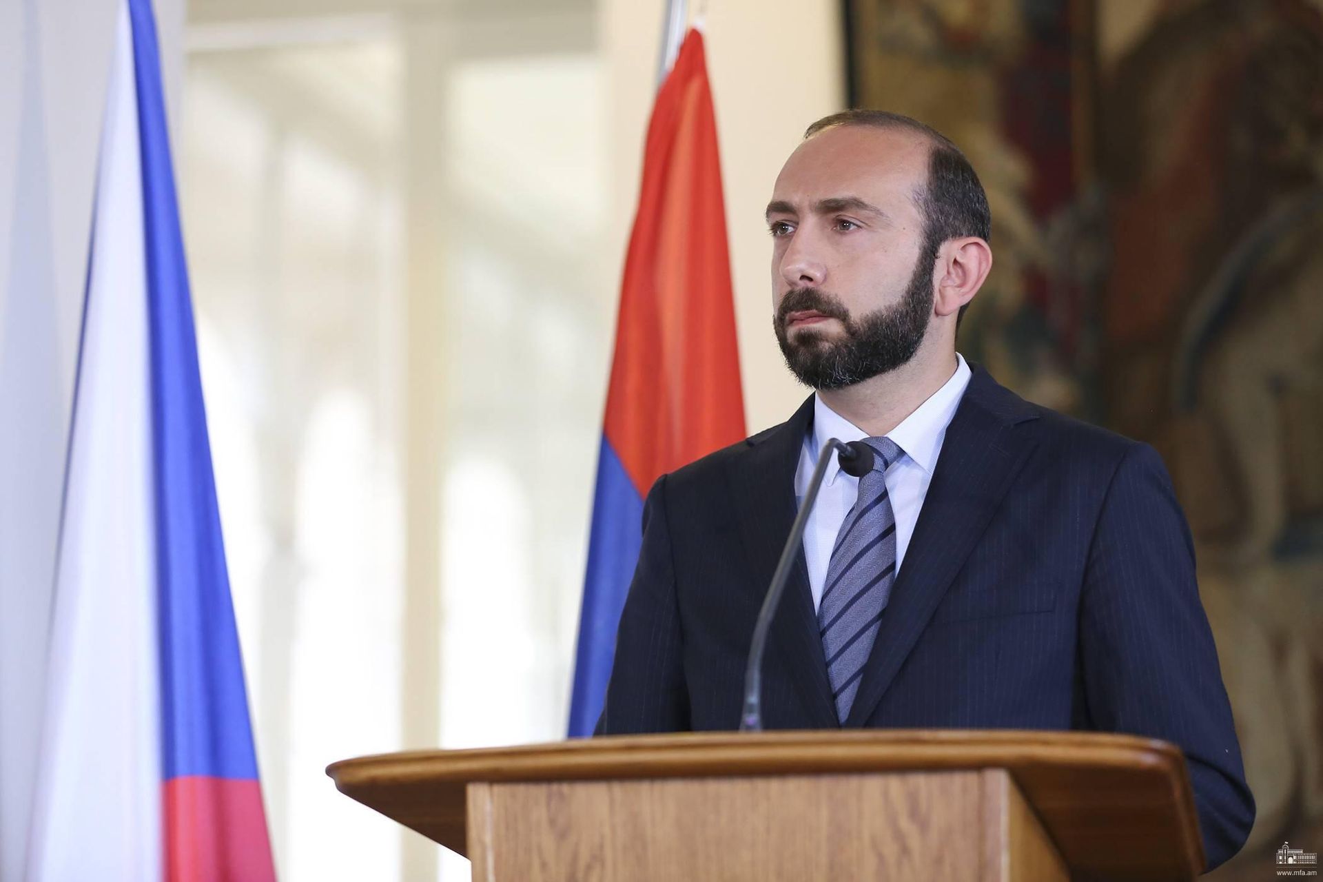 Пресс-конференция министров иностранных дел Армении и Чехии Арарата Мирзояна и Яна Липавски по итогам встречи (26 июля 2022). Прага - Sputnik Արմենիա, 1920, 26.07.2022