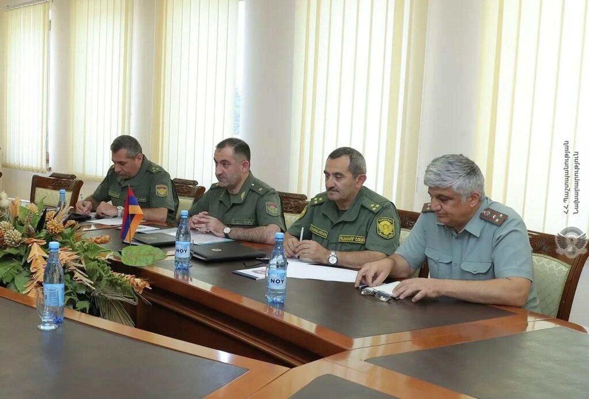 Начальник Генштаба ВС генерал-майор Эдуард Асрян принял Чрезвычайного и Полномочного Посла РФ Сергея Копыркина и военного атташе посольства полковника Игоря Щербакова (22 августа 2022). Еревaн - Sputnik Արմենիա, 1920, 22.08.2022