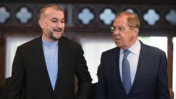 Встреча министров иностранных дел России и Ирана Сергея Лаврова и Хоссейна Амира Абдоллахиана (31 августа 2022). Москвa - Sputnik Армения