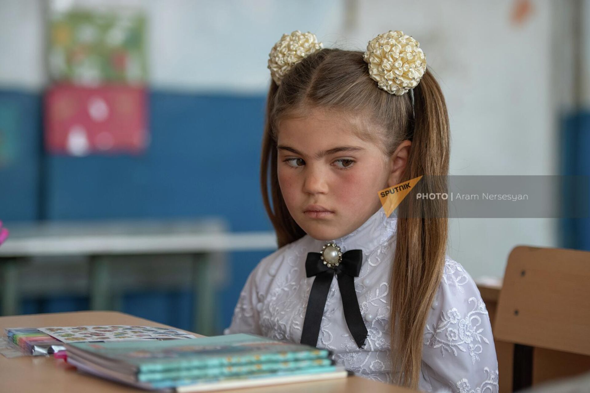 Лика, единственная первоклассница села Шатджрек Гегаркуникской области - Sputnik Արմենիա, 1920, 01.09.2022