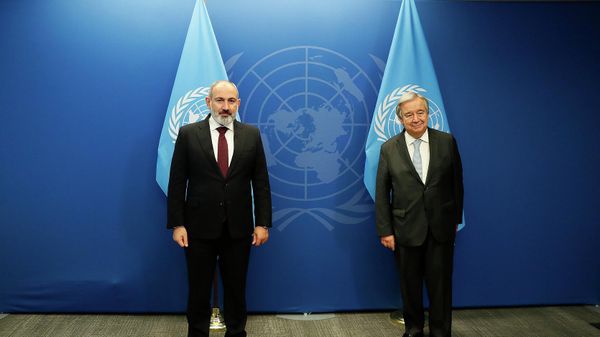 Премьер-министр Никол Пашинян встретился с генеральным секретарем ООН Антониу Гутеррешем (23 сентября 2022). Нью-Йорк - Sputnik Армения