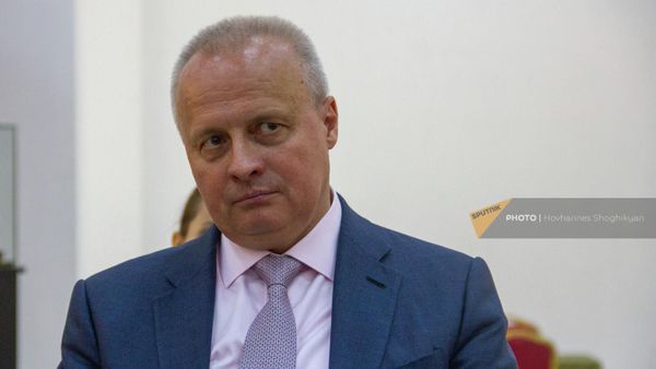 Чрезвычайный и полномочный посол России Сергей Копыркин на открытии 9-й международной промышленной выставки Expo Russia Armenia 2022 (5 октября 2022). Еревaн - Sputnik Армения