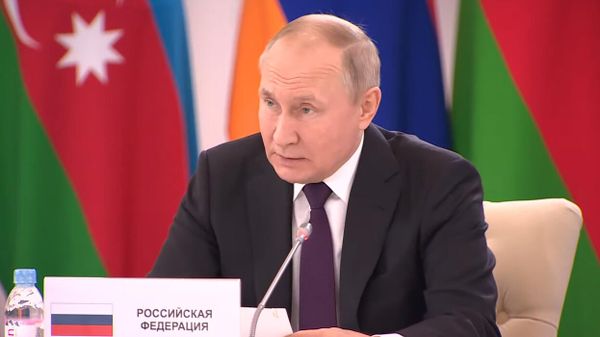 Президент РФ Владимир Путин на заседании глав государств - участников Содружества Независимых Государств (14 октября 2022). Астана - Sputnik Армения