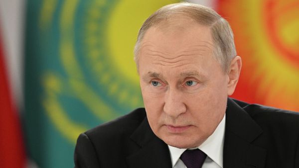 Президент РФ Владимир Путин на заседании глав государств - участников Содружества Независимых Государств (14 октября 2022). Астана - Sputnik Армения