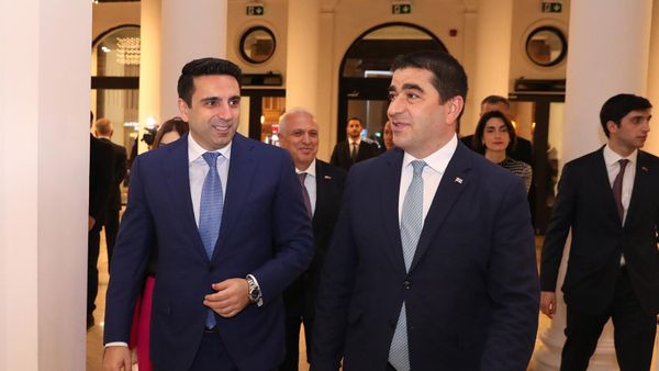 Ալեն Սիմոնյանն ու Շալվա Պապուաշվիլին - Sputnik Արմենիա