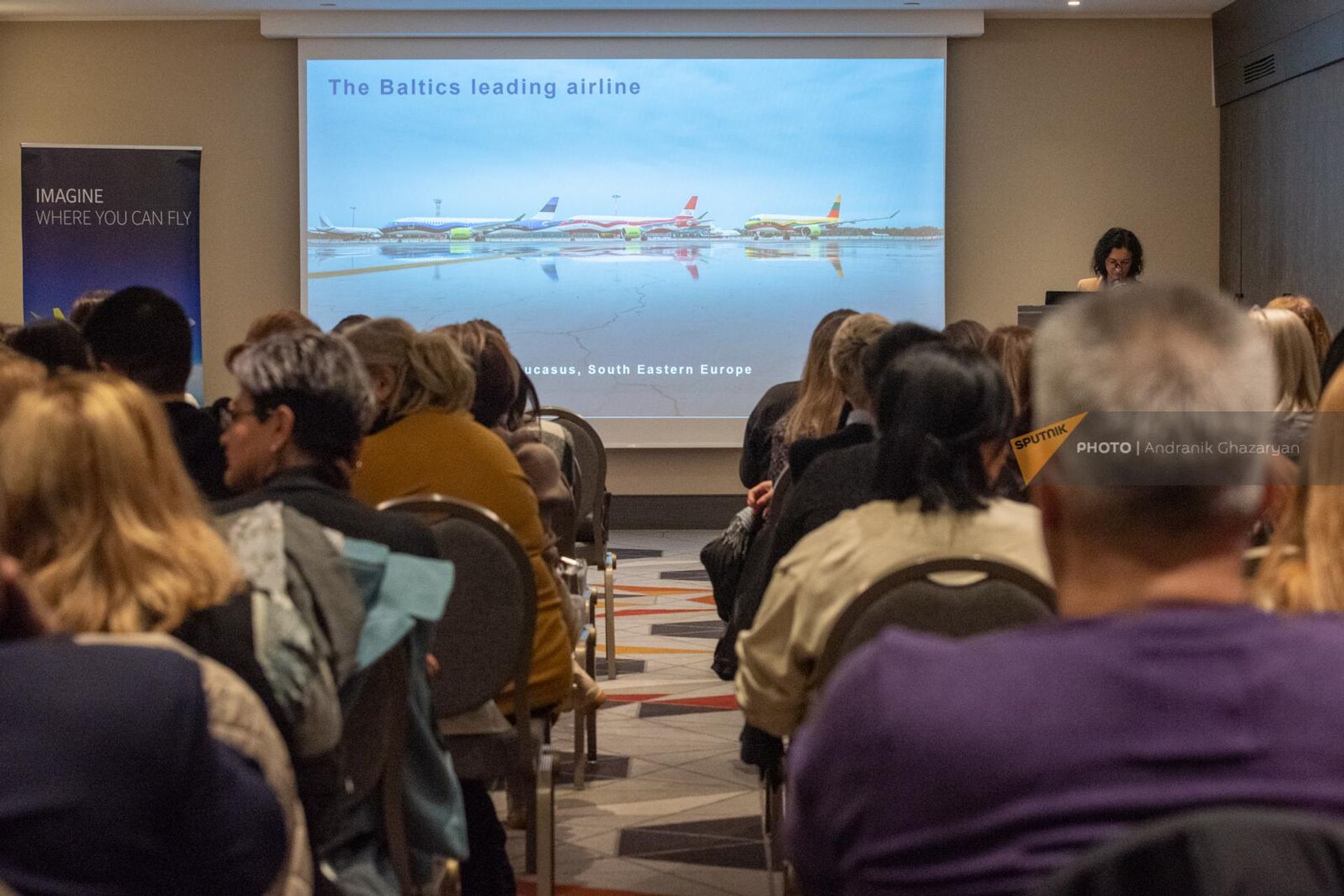 Презентация нового рейса авиакомпании AirBaltic Ереван - Рига - Ереван (21 ноября 2022). Еревaн - Sputnik Армения, 1920, 21.11.2022