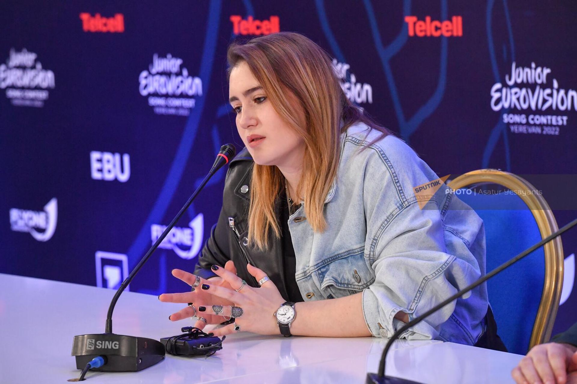 Роза Лин на пресс-конференции Детского Евровидения (8 декабря 2022). Еревaн - Sputnik Армения, 1920, 09.12.2022