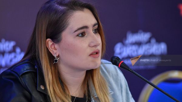 Роза Лин на пресс-конференции Детского Евровидения (8 декабря 2022). Еревaн - Sputnik Արմենիա