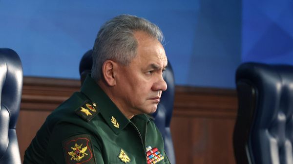 Министр обороны России Сергей Шойгу на расширенном заседании коллегии Министерства обороны РФ (21 декабря 2022). Москва - Sputnik Армения