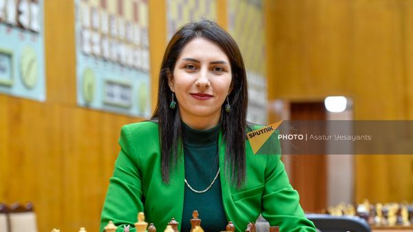 Международный гроссмейстер Мария Геворкян на церемонии открытия Чемпионата Армении по шахматам (12 января 2023). Еревaн - Sputnik Армения