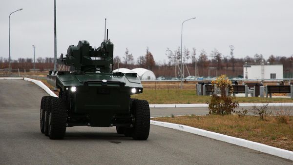 Робот Маркер на территории космодрома Восточный в Амурской области - Sputnik Армения