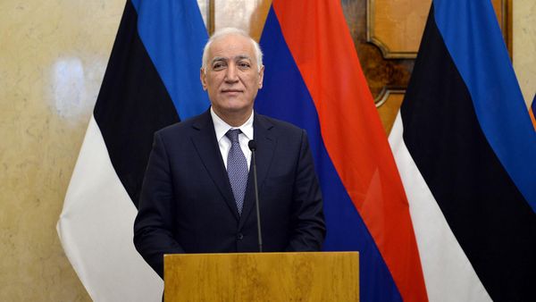 Совместная пресс-конференция президентов Армении и Эстонии Ваагна Хачатуряна и Алара Кариса по итогам встречи (16 января 2023). Таллин - Sputnik Армения