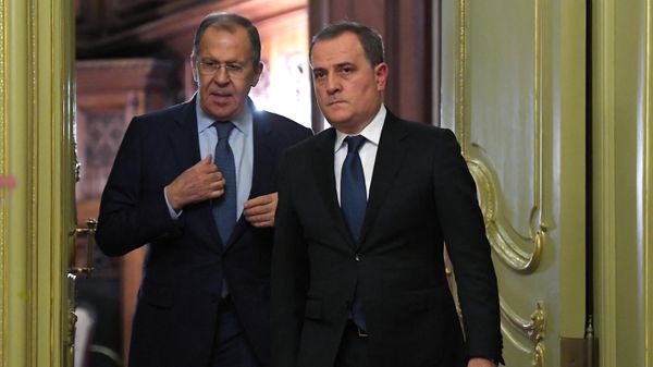 Встреча глав МИД РФ и Азербайджана С. Лаврова и Д. Байрамова - Sputnik Армения