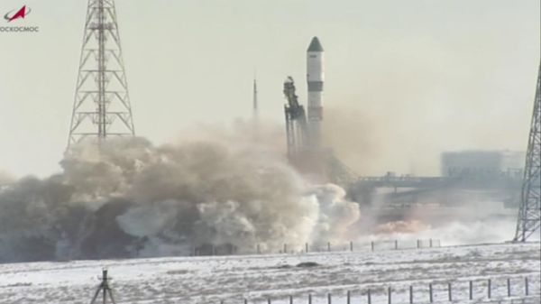 Кадры старта Союза с кораблем Прогресс МС-22 с космодрома Байконур - Sputnik Армения