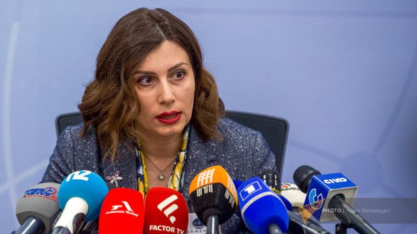 Министр здравоохранения Анаит Аванесян во время пресс-конференции (15 февраля 2023). Еревaн - Sputnik Армения