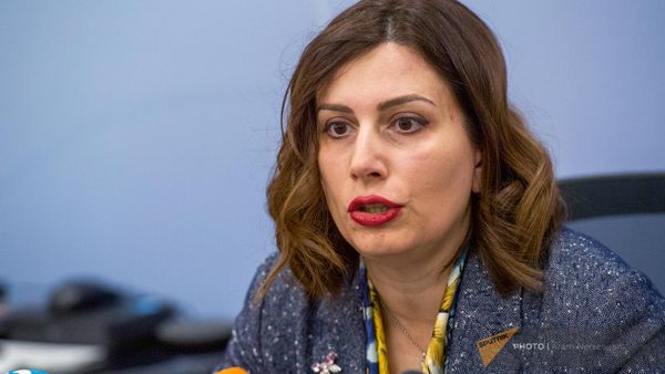 Министр здравоохранения Анаит Аванесян во время пресс-конференции (15 февраля 2023). Еревaн - Sputnik Армения