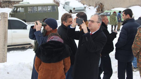 Содокладчики Парламентской ассамблеи Совета Европы (ПАСЕ), ответственные за мониторинг выполнения обязательств Армении, посетили Гегаркуникскую область (20 февраля 2023). Гегаркуник - Sputnik Армения