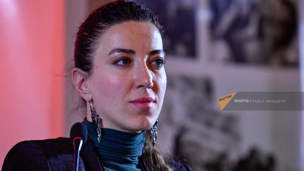 Представитель Армении в ЕСПЧ Сирануш Саакян на научно-практической конференции Императив международного признания Республики Арцах (24 февраля 2023). Еревaн - Sputnik Армения