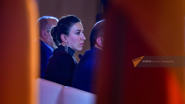 Представитель Армении в ЕСПЧ Сирануш Саакян на научно-практической конференции Императив международного признания Республики Арцах (24 февраля 2023). Еревaн - Sputnik Армения