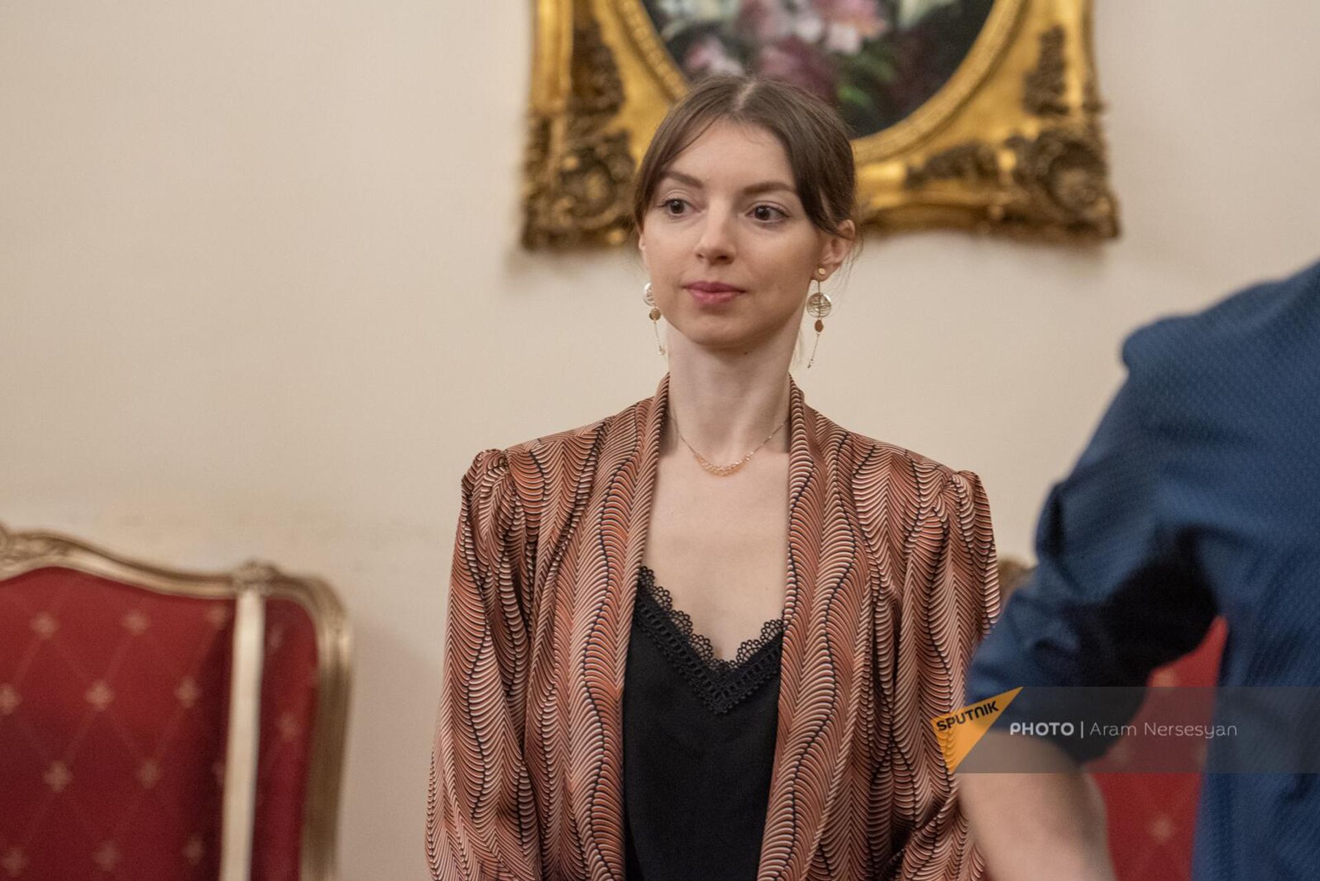 Елена Чернова на пресс-конференции, посвященной гастролям петербургского Театра балета имени Леонида Якобсона (2 марта 2023). Еревaн - Sputnik Արմենիա, 1920, 02.03.2023