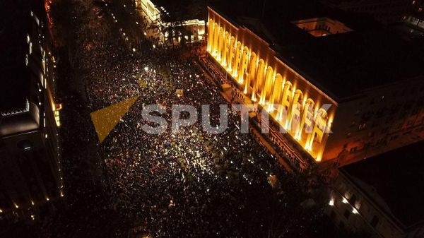 Съемка с дрона акции в Тбилиси - Sputnik Армения