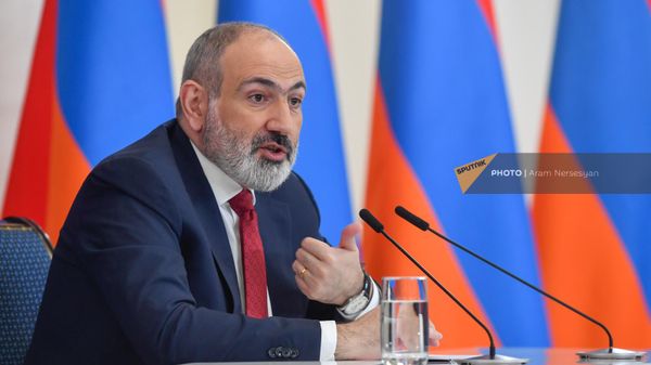 Премьер-министр Никол Пашинян проводит пресс-конференцию (14 марта 2023). Еревaн - Sputnik Армения
