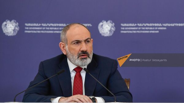 Премьер-министр Никол Пашинян проводит пресс-конференцию (14 марта 2023). Еревaн - Sputnik Армения