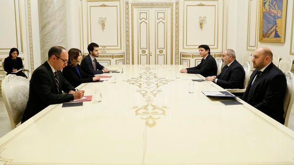 Премьер-министр Никол Пашинян принял главу армянской миссии Международного валютного фонда (МВФ) Иву Петрову (17 марта 2023). Еревaн - Sputnik Армения