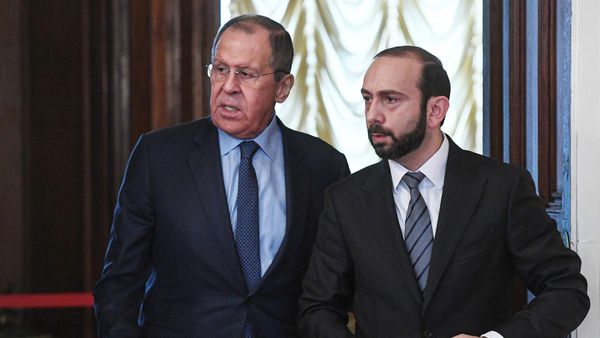 Встреча министров иностранных дел Армении и России Арарата Мирзояна и Сергея Лаврова (20 марта 2023). Москвa - Sputnik Армения