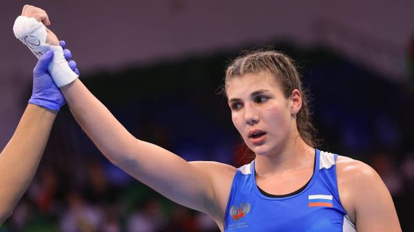 Полуфинальный поединок чемпионата мира в весовой категории до 70 кг между Анастасией Демурчян и Пань Чжоу (23 марта 2023). Нью-Дели - Sputnik Армения