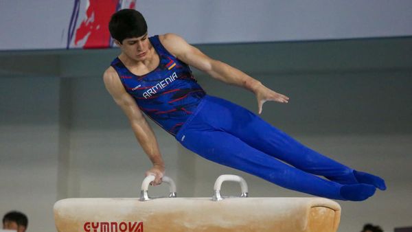Гимнаст молодежной сборной Армении по спортивной гимнастике Эрик Багдасарян на Втором Чемпионате мира (29 марта 2023). Анталия - Sputnik Армения