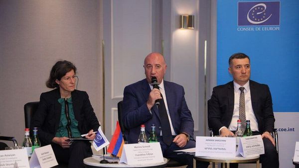 Հայաստան-ԵԽ համագործակցության 2023-2026 թթ. գործողությունների ծրագրի՝ Հայաստանի զինված ուժերում մարդու իրավունքների խթանմանն առնչվող ենթածրագրի բացման միջոցառումը - Sputnik Արմենիա