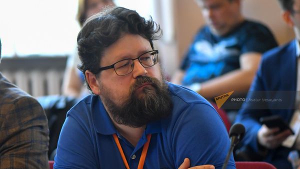 Доктор исторических наук, доцент МГУ Федор Гайда на полях международного форума Точки Роста: региональная безопасность и мир на пространстве Большой Евразии (26 апреля 2023). Еревaн - Sputnik Армения