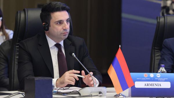 Делегация, возглавляемая председателем НС РА Аленом Симоняном, на Парламентской ассамблее Черноморского экономического сотрудничества (4 мая 2023). Анкарa - Sputnik Армения